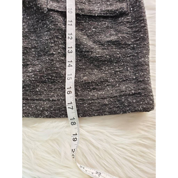 Ann Taylor LOFT Womens Pencil Skirt Black Heathered Pockets Drawstring Waist L - Picture 4 of 6